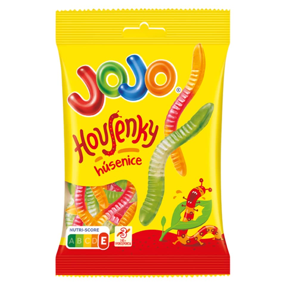 Jojo Caterpillar Jelly Candies with Fruit Flavors 80g