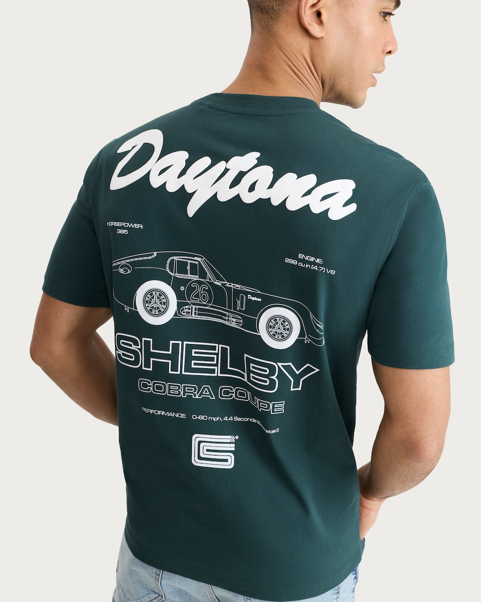 image 1 of Shelby Pure Cotton Daytona Short Sleeved T-Shirt in Green