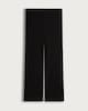 image 4 of F&F Cotton Blend Ribbed Wide Leg Trousers in Black