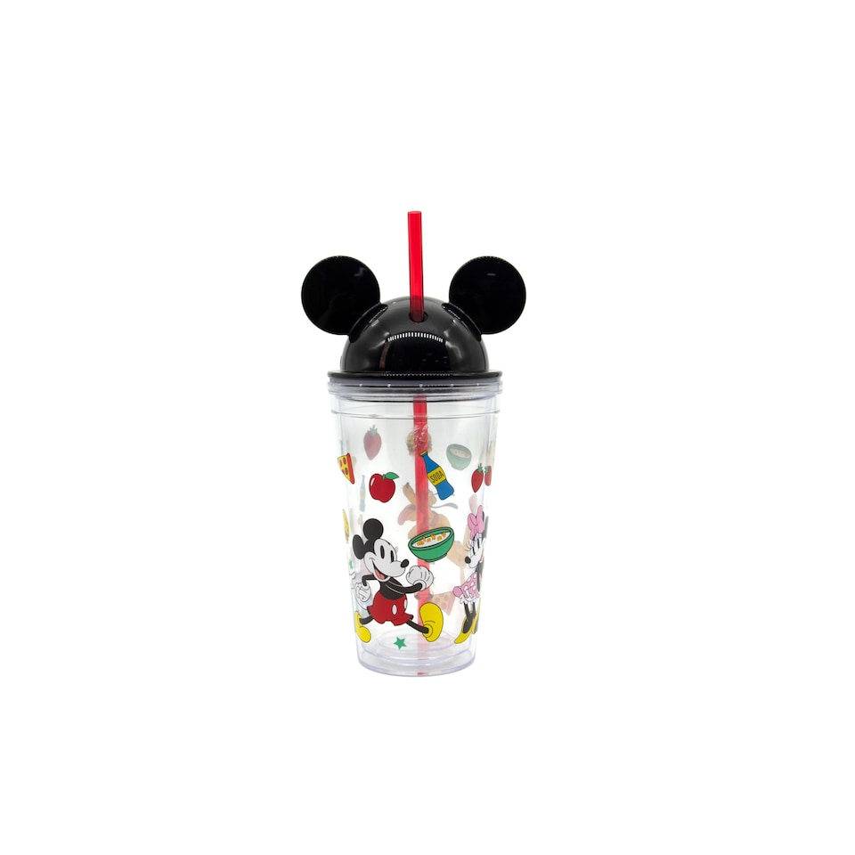 TESCO Disney Mickey and friends ears straw cup