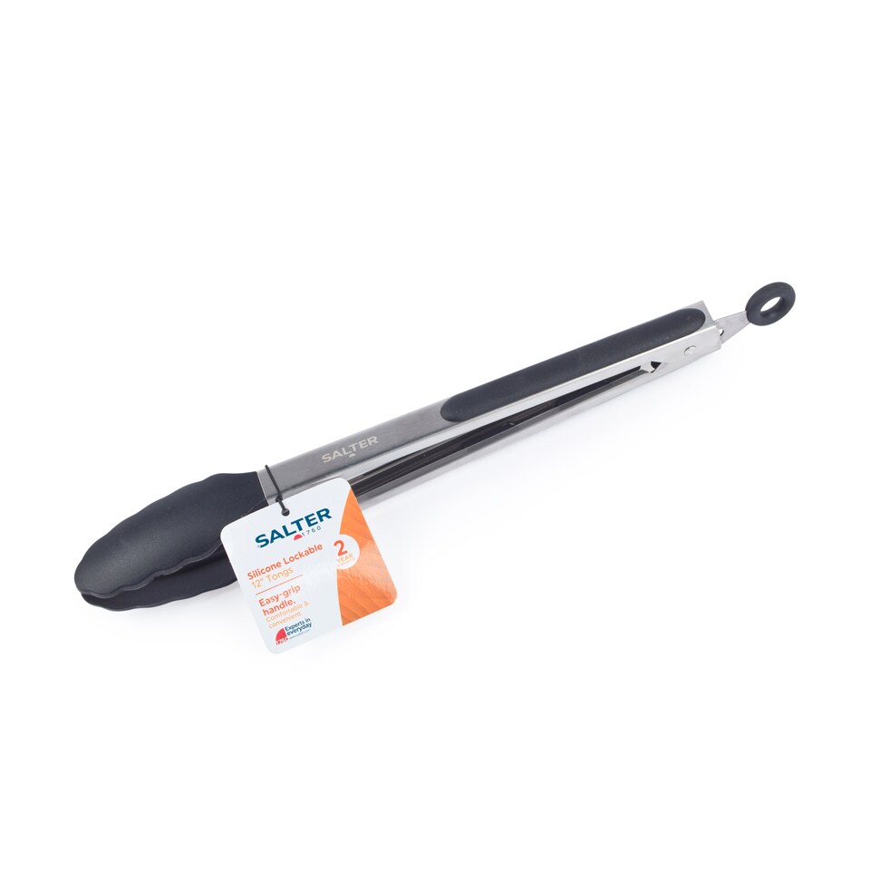 Salter Silicone Lockable 12" Tongs
