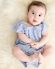image 3 of F&F Baby Pure Cotton Embroidered Top and Shorts Set in Blue