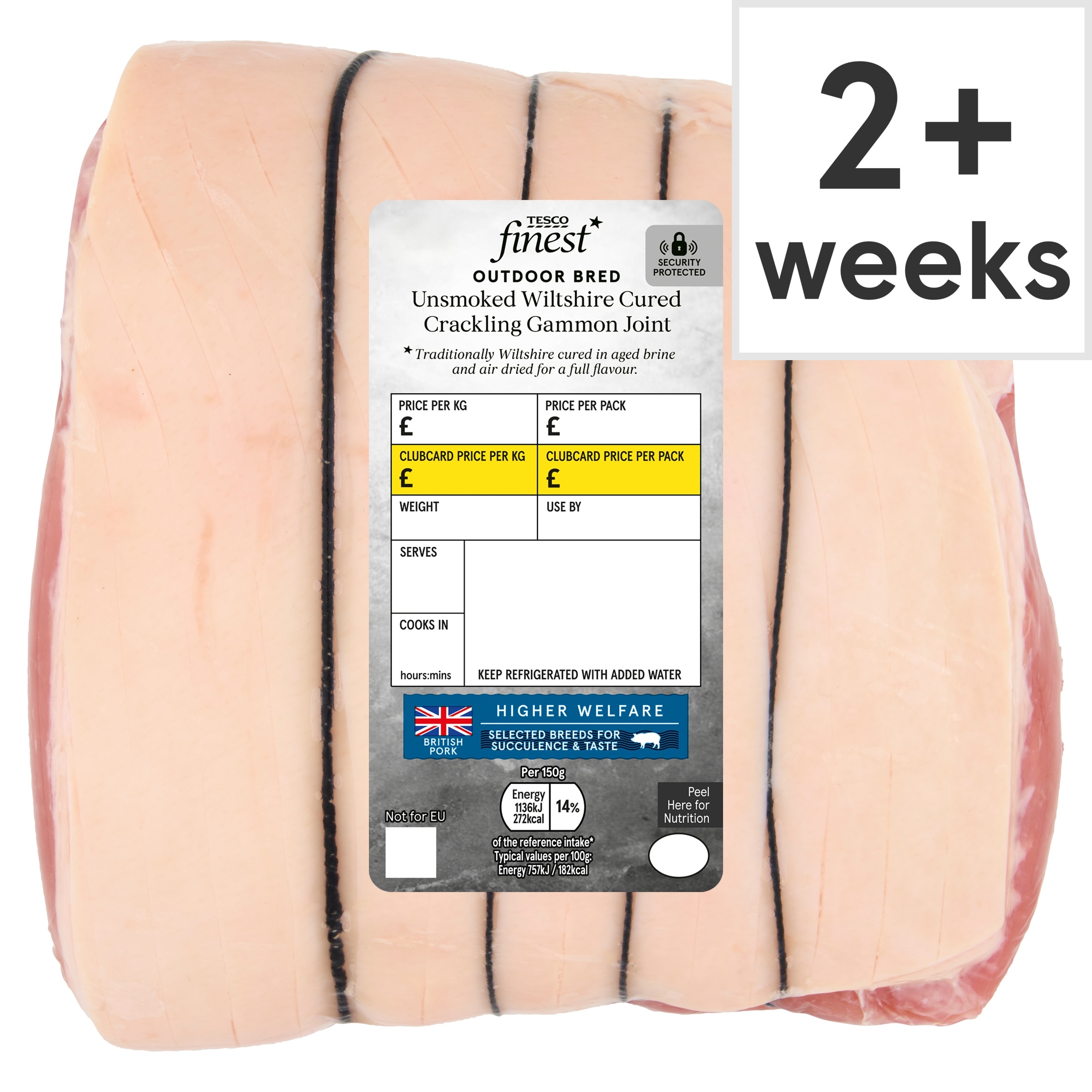 Tesco Finest Unsmoked Wiltshire Cured Crackling Gammon Joint