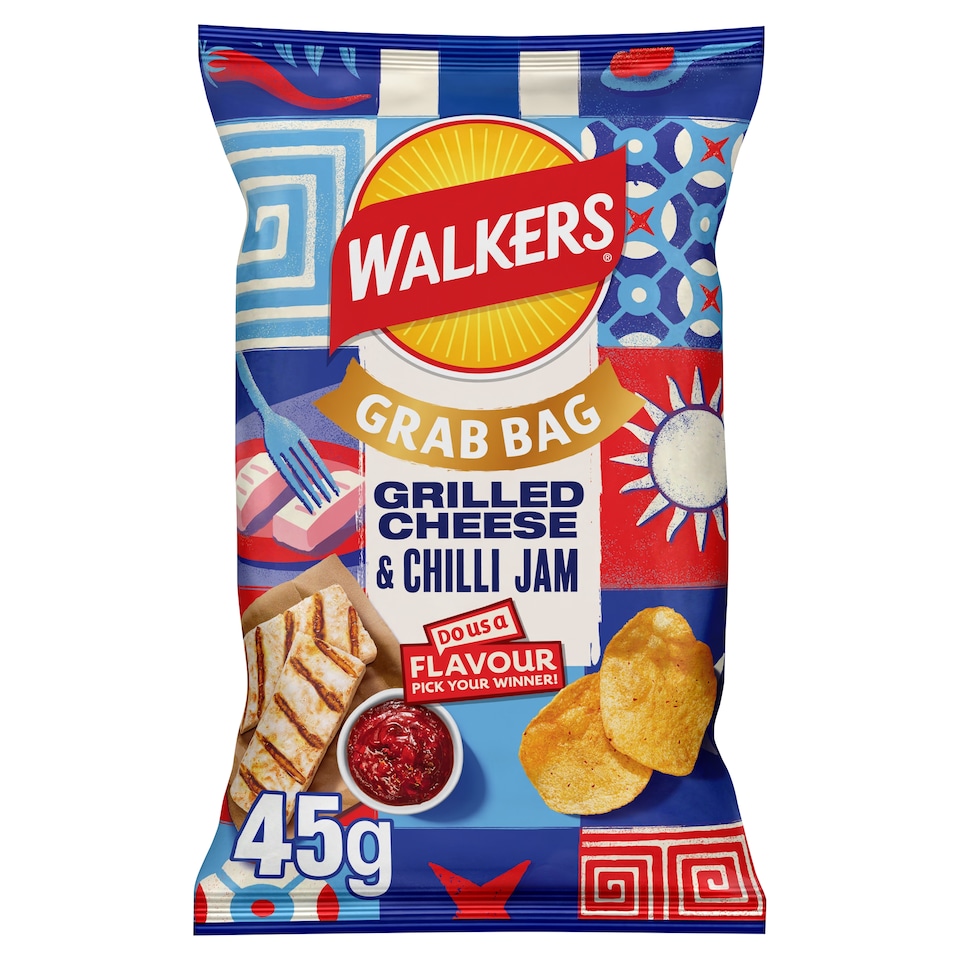 Walkers Grilled Cheese & Chilli Jam Potato Crisps 45g