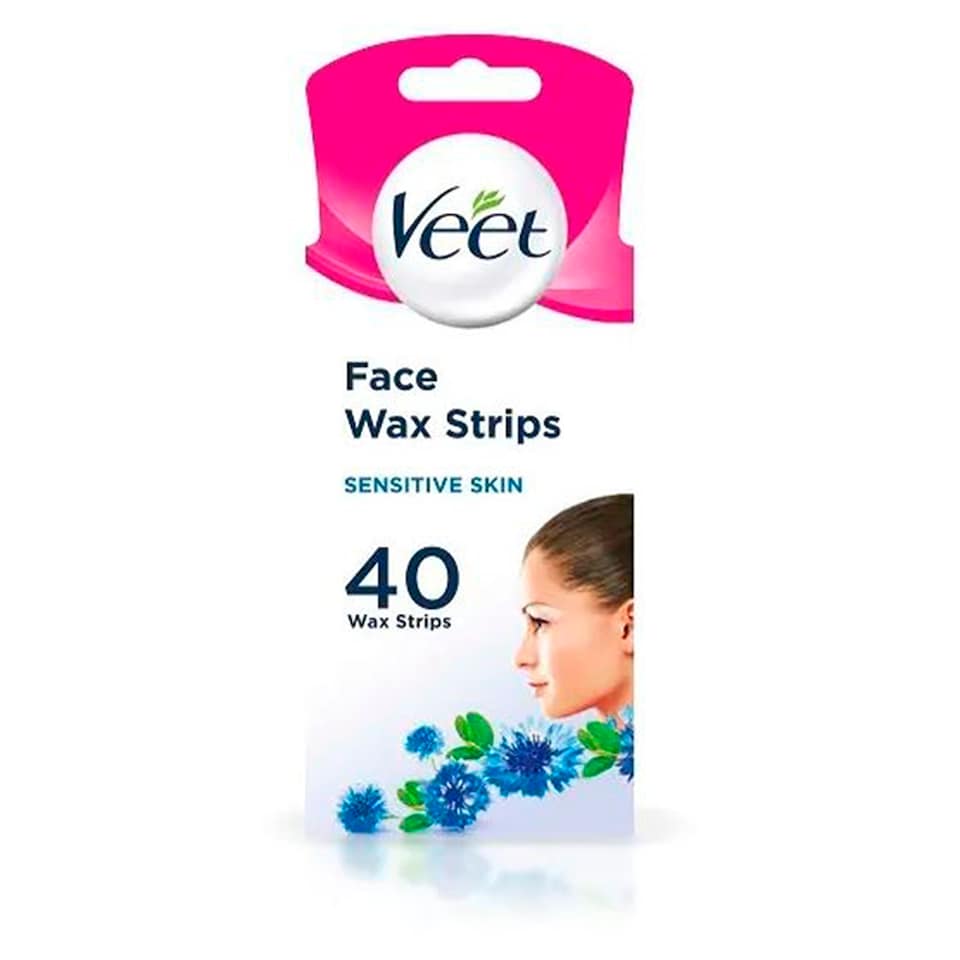 image 1 of Veet Wax Strips Sensitive Skin Face 40 Pack