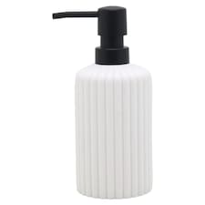 F&F Home Ribbed White Soap Dispenser