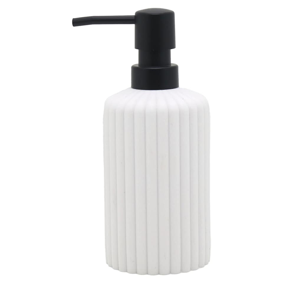 F&F Home Ribbed White Soap Dispenser
