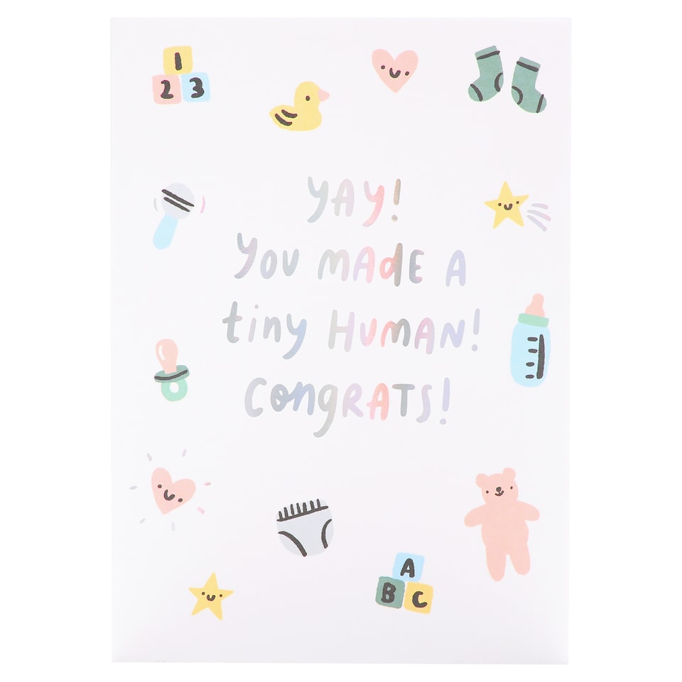 Kindred New Baby Card Yay! You Made A Tiny Human! Congrats!