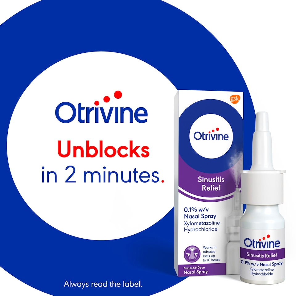 image 1 of Otrivine Sinusitis Relief Nasal Spray - Metered Dose 10ml