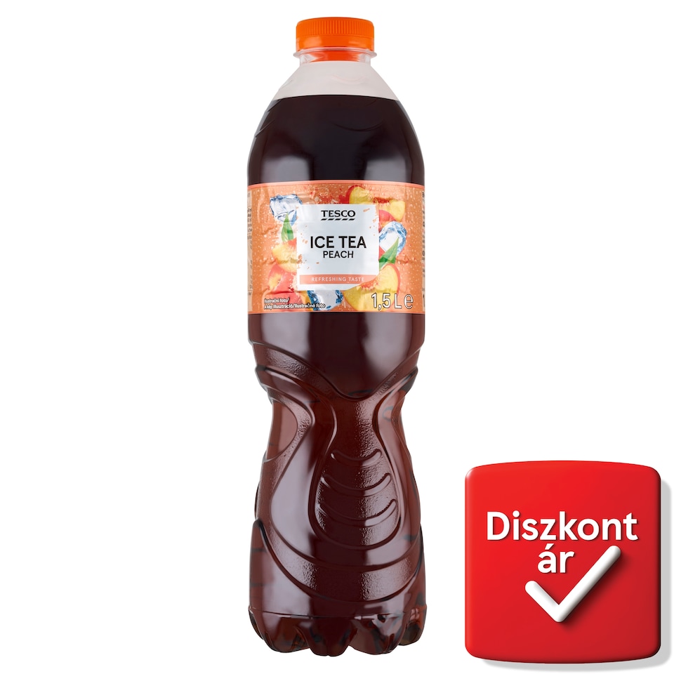 Tesco őszibarack ízű üdítőital fekete tea kivonattal 1,5 l