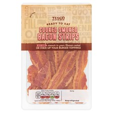 Tesco Cooked Smoked Bacon Strips 50G