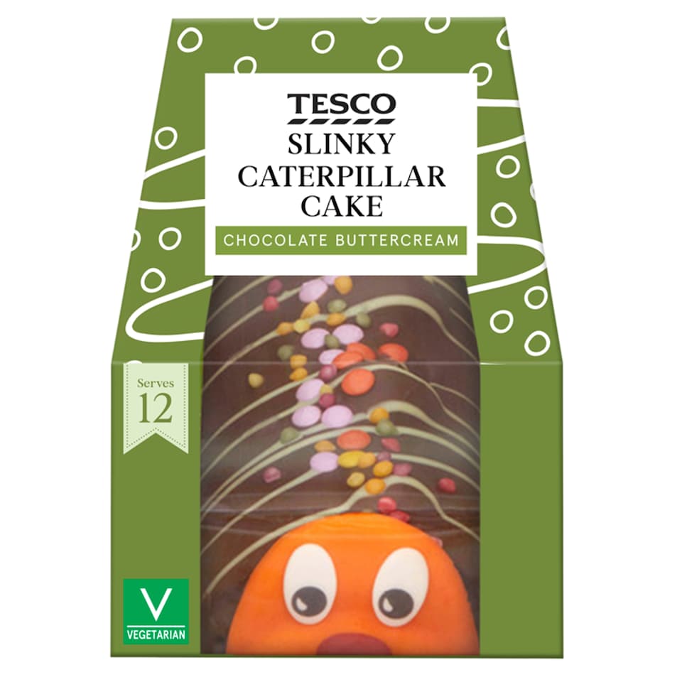 Tesco Slinky Caterpillar Cake