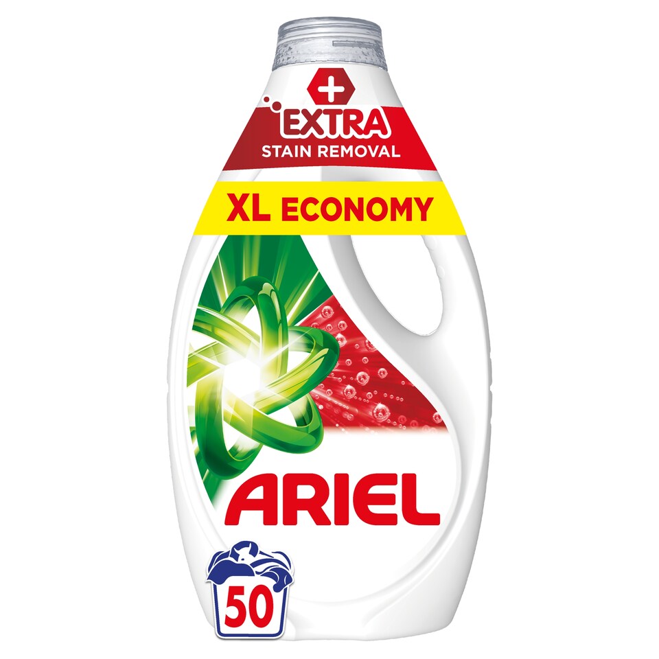 image 1 of Ariel Washing Liquid, 50 Washes, +Extra Stain Removal