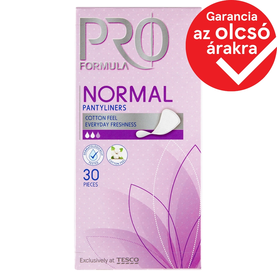 Tesco Pro Formula Normal tisztasági betét mindennapi használatra 30 db