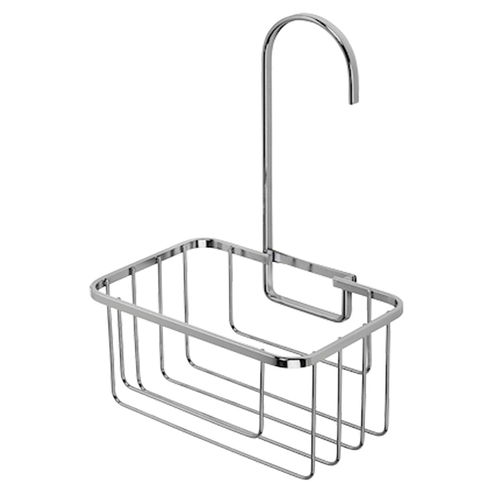 image 1 of Croydex Shower Riser Rail Hook Caddy Chrome
