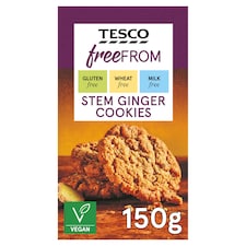 Tesco Free From Stem Ginger Cookies 150g