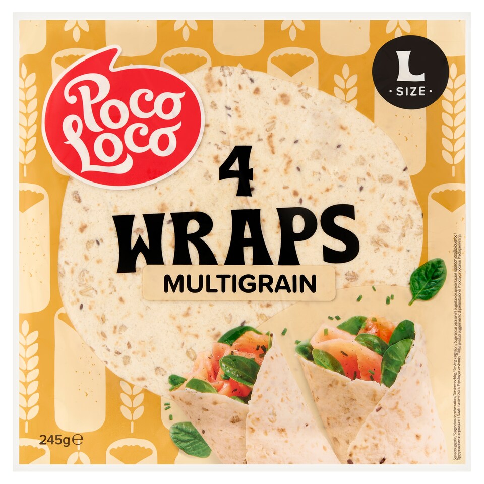 Poco Loco Multigrain tortilla búzalisztből 4 db 245 g