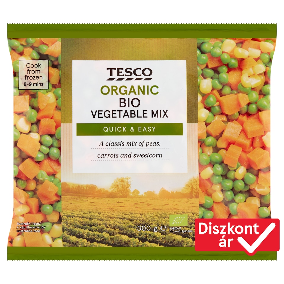 Tesco Organic Quick-Frozen Vegetable Mix 300 g