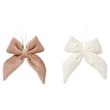 Bayswood Neutral Bow Hanging Christmas Decoration Assortment