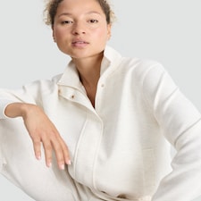 F&F Active High Neck Jacket in Cream