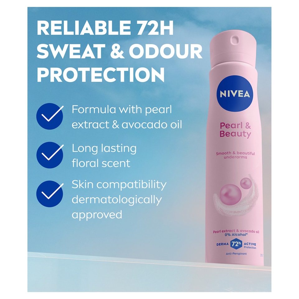 image 1 of NIVEA Antiperspirant Deodorant Spray - Pearl & Beauty 250ml