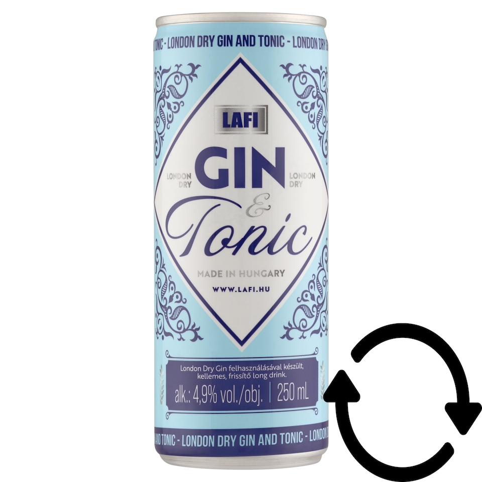 Lafi Gin & Tonic Alcoholic Carbonated Drink 4,9% 250 ml