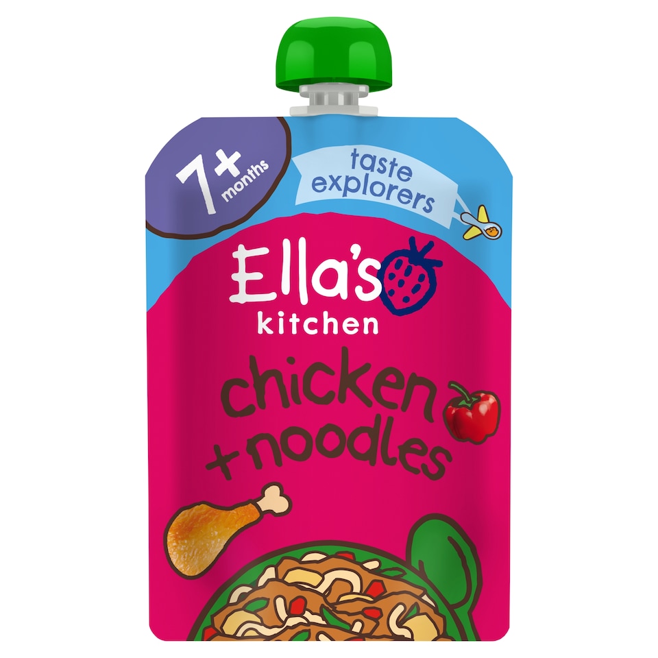 Ella's Fun Chicken And Noodle With Red Pepper 130G