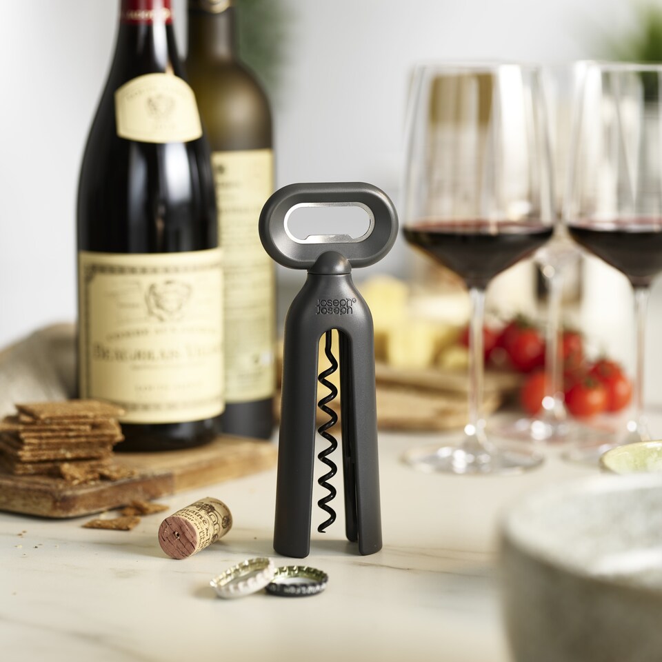 image 1 of Joseph Joseph Grey Duo 3 In 1 Corkscrew
