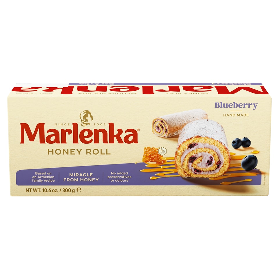 Marlenka Medová roláda s čučoriedkami 300 g