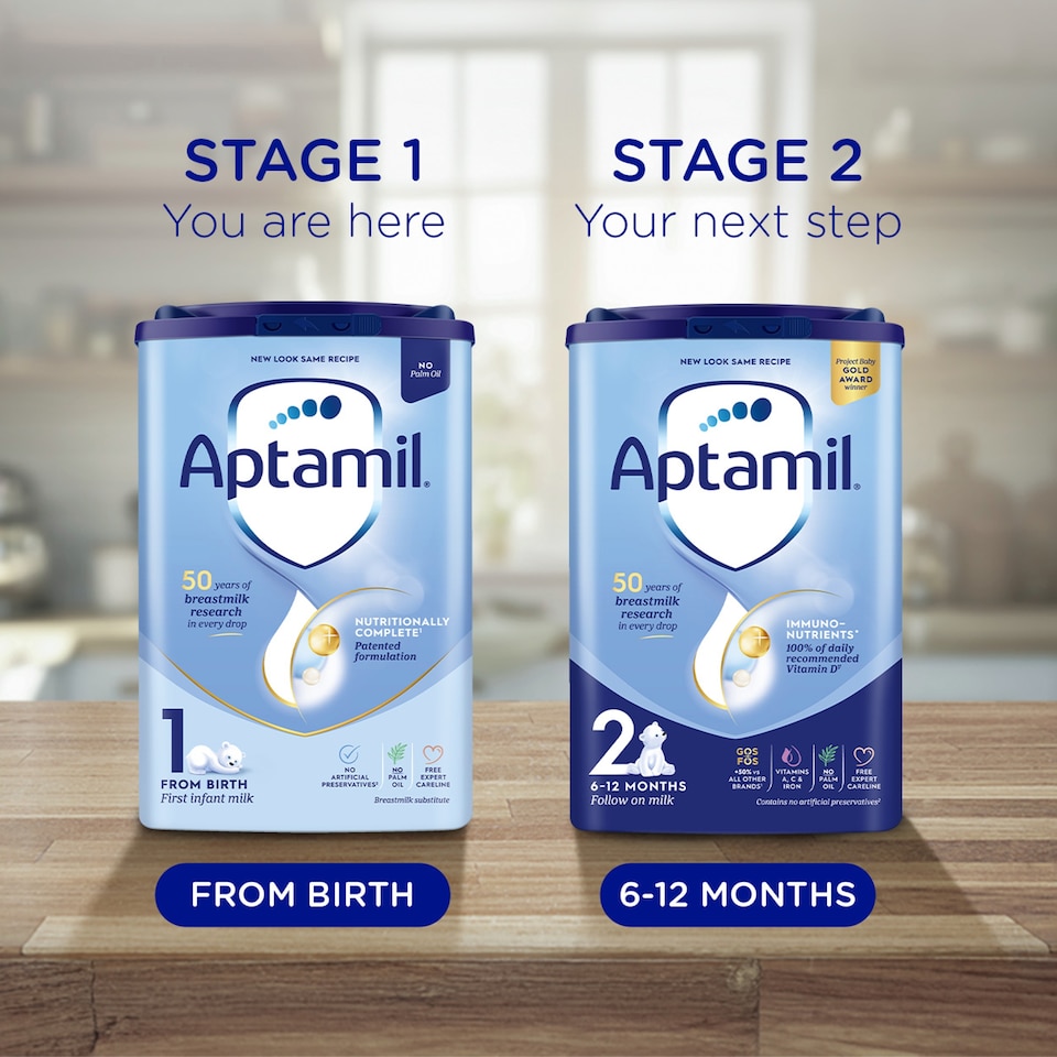 image 1 of Aptamil 1 First Baby Milk Formula Powder from Birth 800g