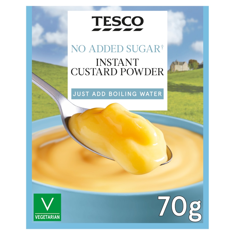 Tesco No Added Sugar Instant Custard Mix 70G
