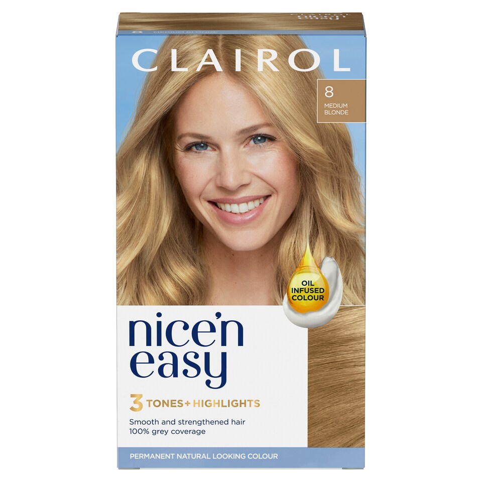 image 1 of Clairol Nice ‘N Easy Medium Blonde 8 Hair Dye