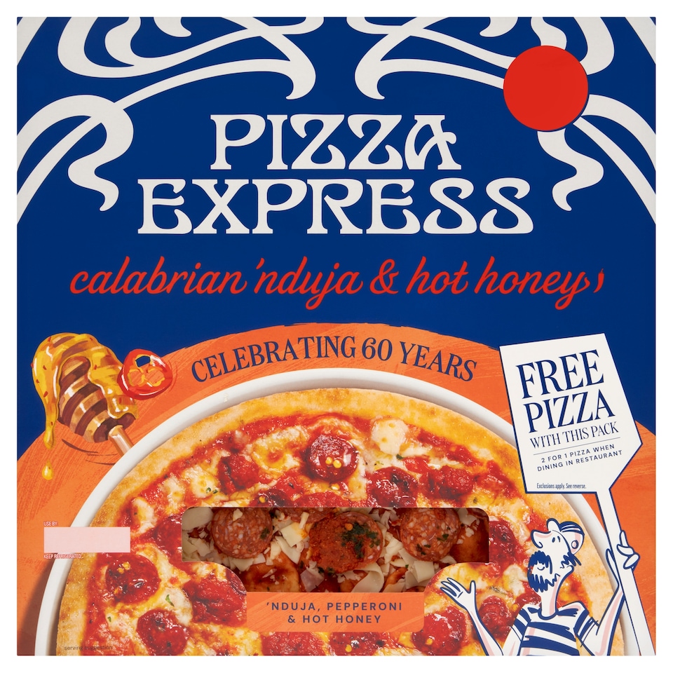 Pizza Express Calabrian 'Nduja & Hot Honey Pizza 385g