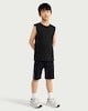 image 2 of F&F Boys Pure Cotton Oversized Fit Vest in Black