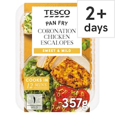 Tesco Coronation Chicken Escalopes 357g