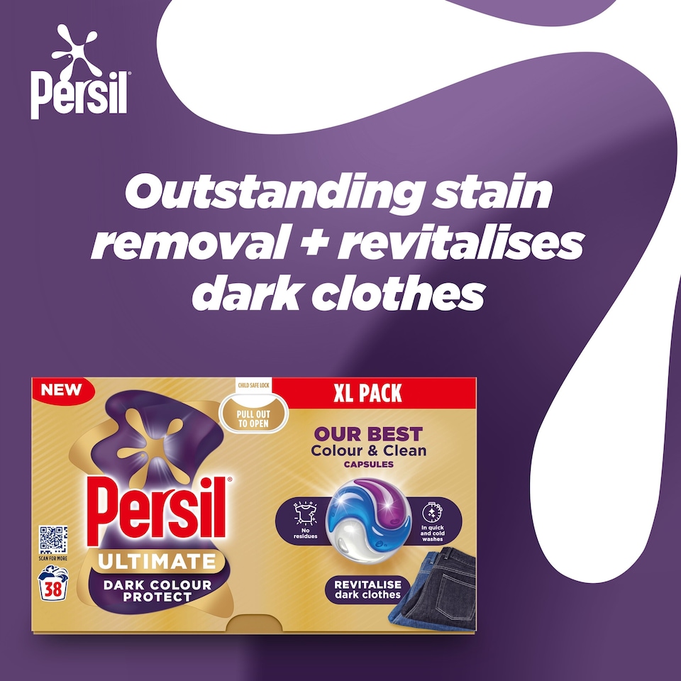 image 1 of Persil Ultimate Dark Colour Protect Laundry Washing Capsules 38 Washes 801.8g