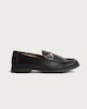 image 1 of F&F Faux Leather Penny Trim Loafers in Black