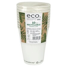 Paper Recyclable Cups 10Oz 10 Pack