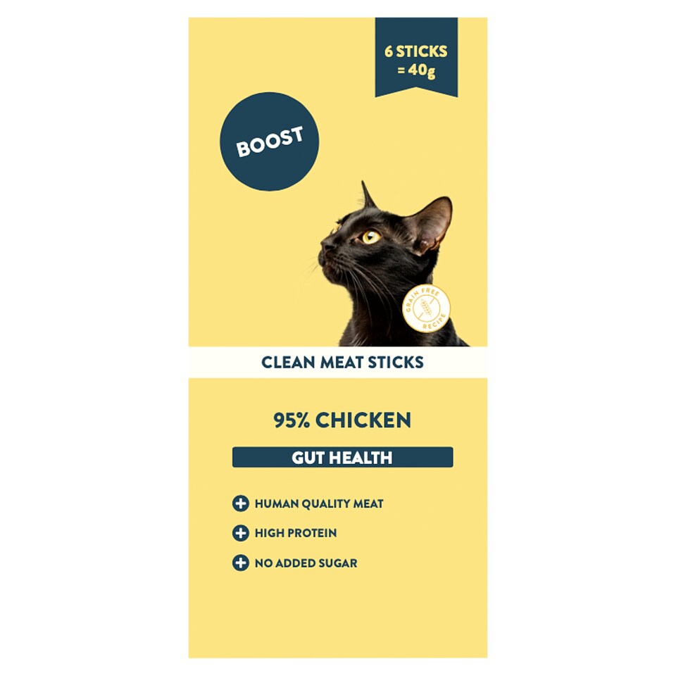BOOST Meat Stick Cat Treats with 95% Chicken 6x6.6g