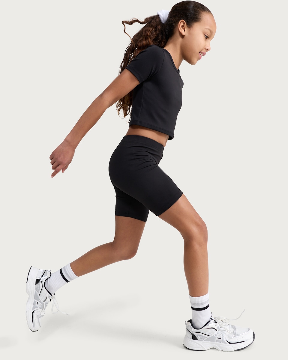 image 1 of F&F Active Girls ULTRAMOVE Cycling Shorts in Black