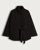 image 4 of F&F Belted High Neck Cape Coat in Black