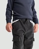 image 3 of F&F Boys Cotton Rich Corduroy Cuffed Cargo Trousers in Grey