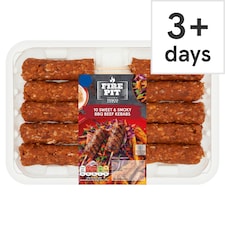 Tesco Fire Pit 10 Sweet & Smoky Beef Kebabs 400G