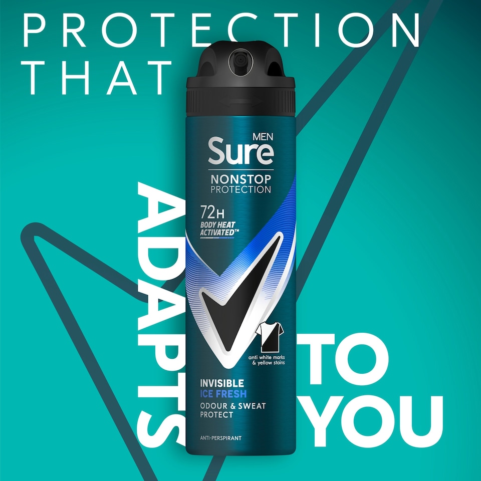 image 1 of Sure Men 72h Invisible Ice Fresh Antiperspirant Deodorant 150ml