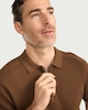 image 2 of F&F Pure Cotton Knitted Polo Shirt in Brown