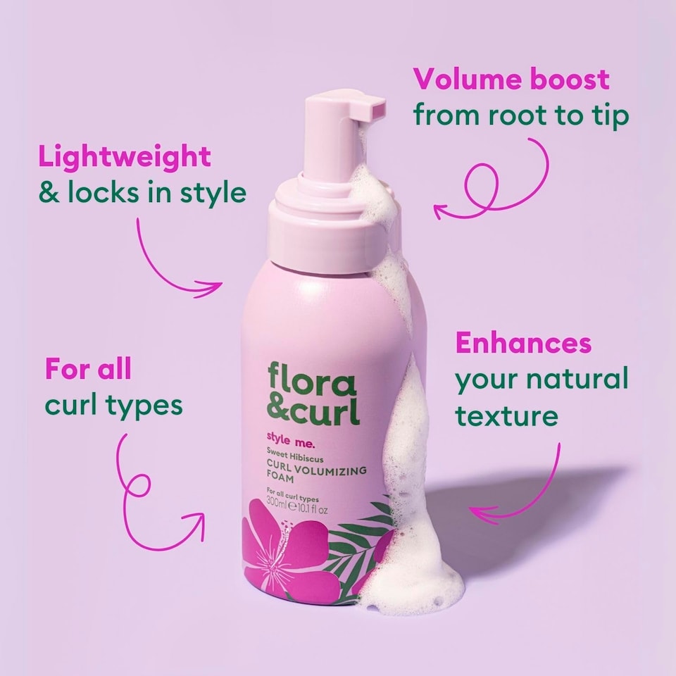 image 1 of Flora & Curl Sweet Hibiscus Curl Volumizing Foam 300ml