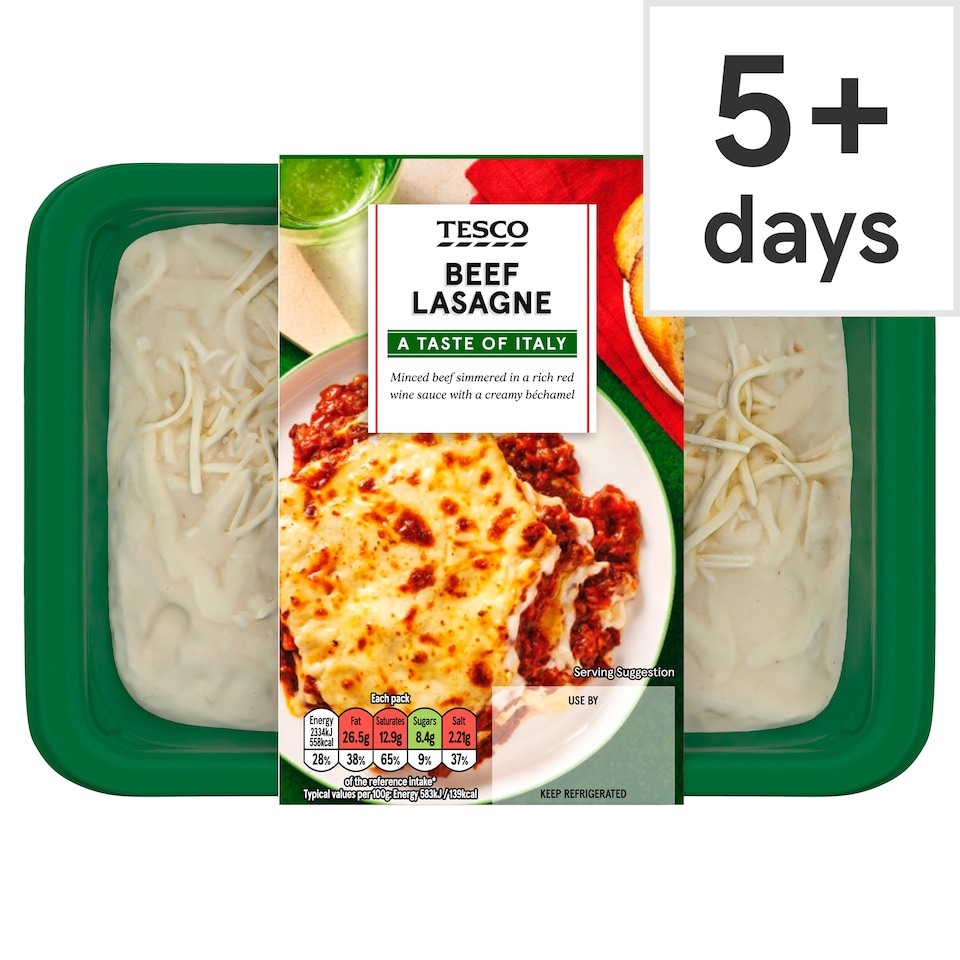 Tesco Beef Lasagne 400G