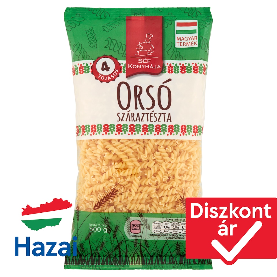 Séf Konyhája orsó 4 tojásos száraztészta 500 g