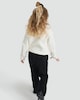 image 3 of F&F Girls 2-Piece Cable Knit Jumper and Trousers Set in Multi Black White