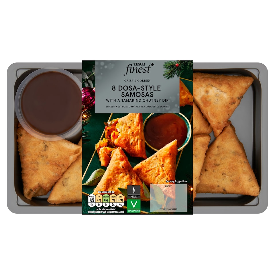 Tesco Finest Dosa-Style Samosas with a Tamarind Chutney Dip 304g